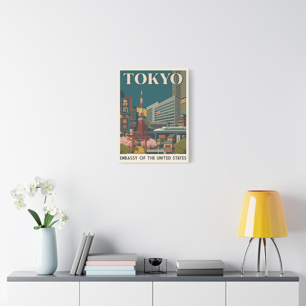 Tokyo Embassy Wrapped Canvas