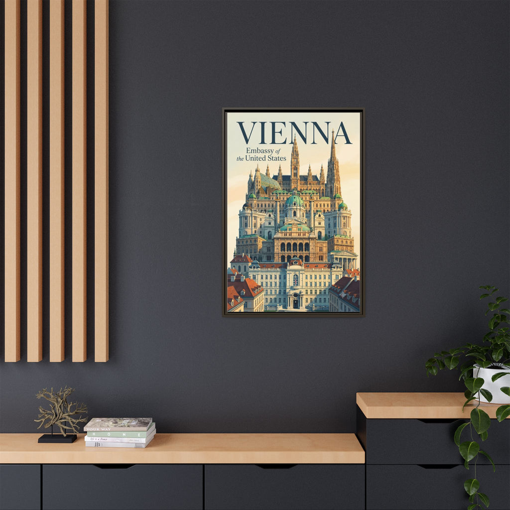 Vienna Embassy Wrapped Canvas Framed