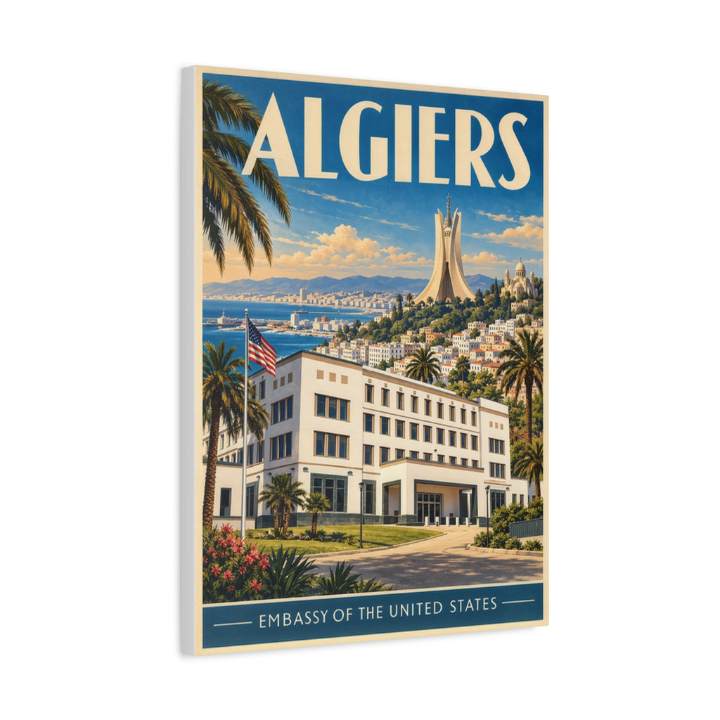 Algiers Embassy Wrapped Canvas