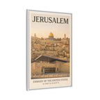 Jerusalem Embassy Wrapped Canvas Framed
