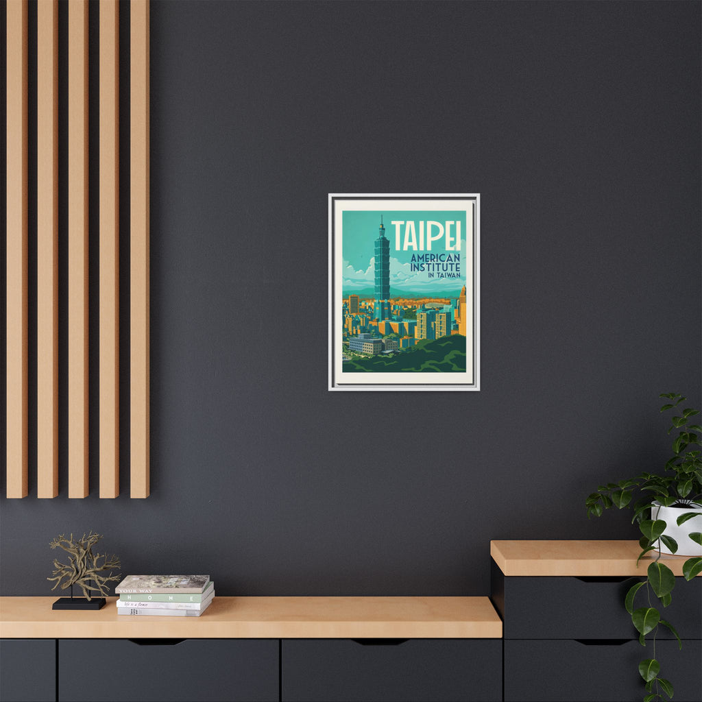 Taipei Embassy Wrapped Canvas Framed
