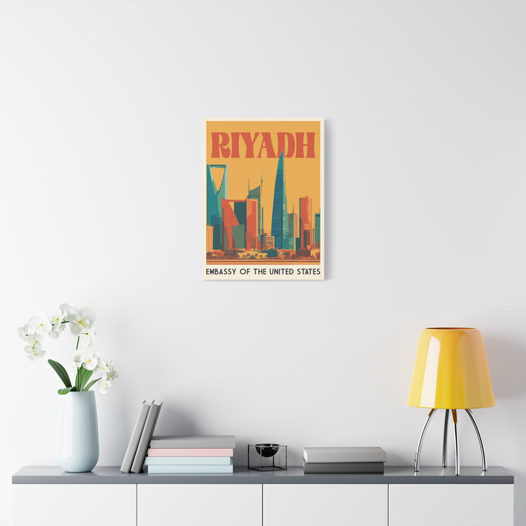Riyadh Embassy Wrapped Canvas
