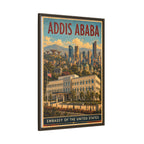 Addis Ababa Embassy Wrapped Canvas Framed
