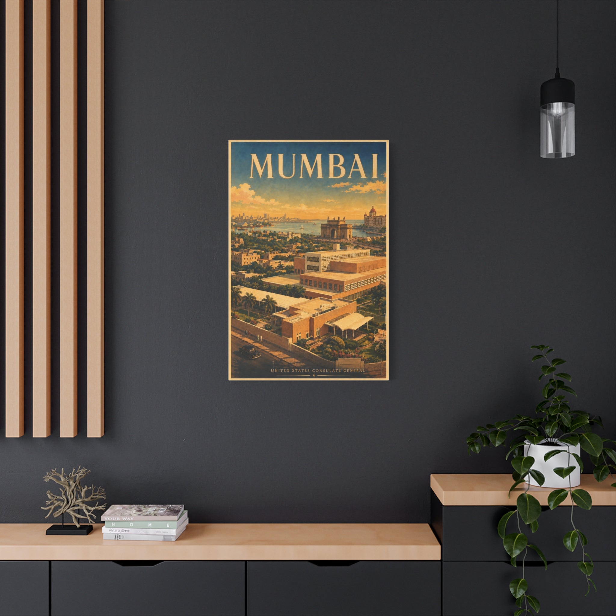 Mumbai Consulate General Wrapped Canvas