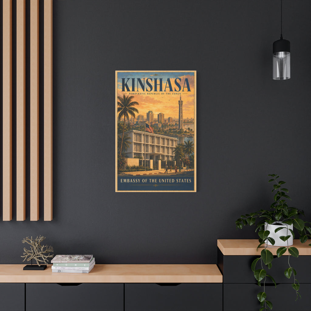 Kinshasa Embassy Wrapped Canvas