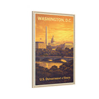 Washington D.C. Department of State Wrapped Canvas Framed