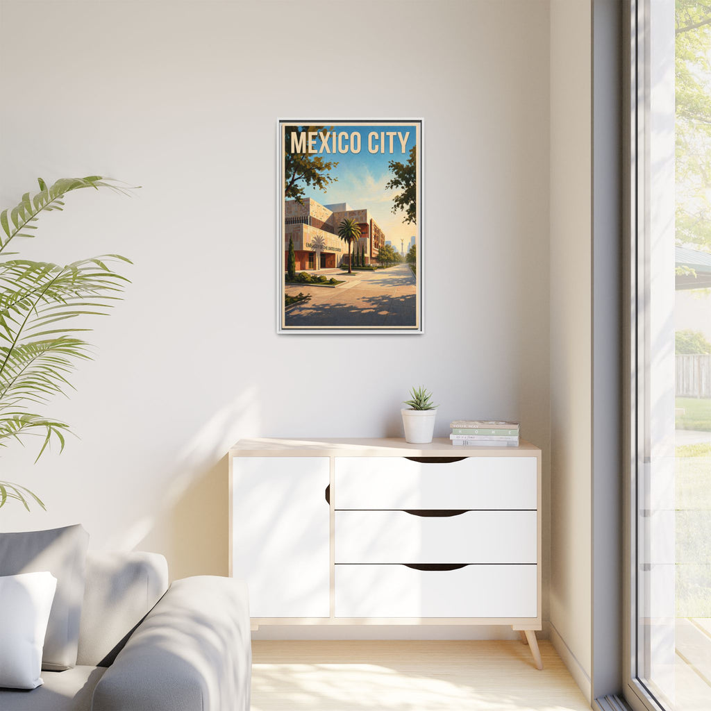 Mexico City Embassy Wrapped Canvas Framed