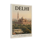 Delhi Embassy Wrapped Canvas