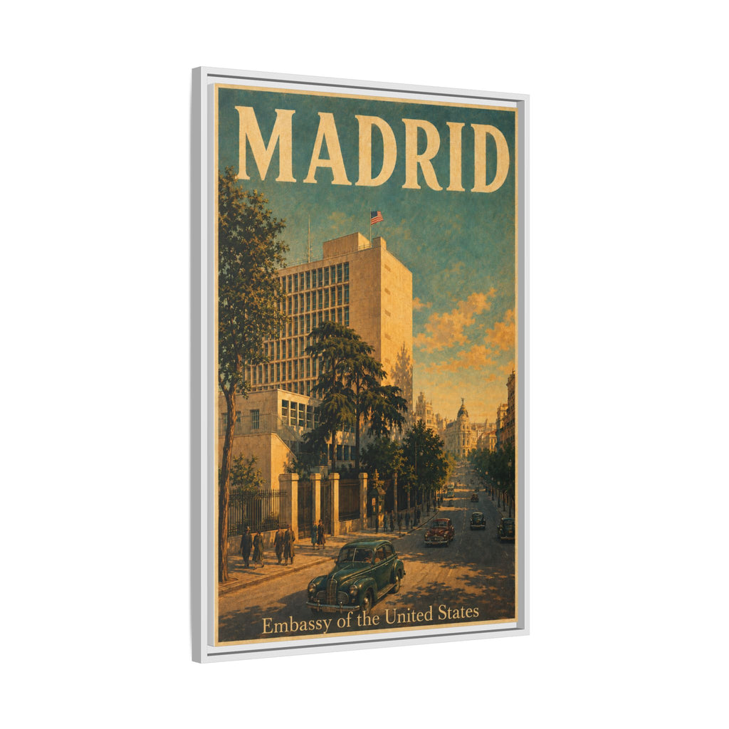 Madrid Embassy Wrapped Canvas Framed