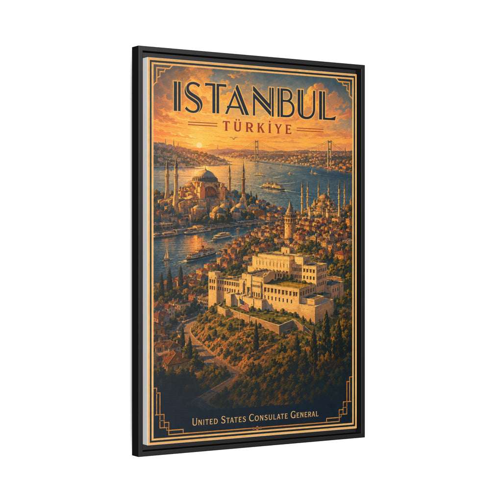 Istanbul Consulate General Wrapped Canvas Framed