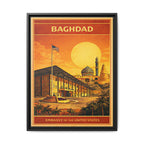 Baghdad Embassy Wrapped Canvas Framed
