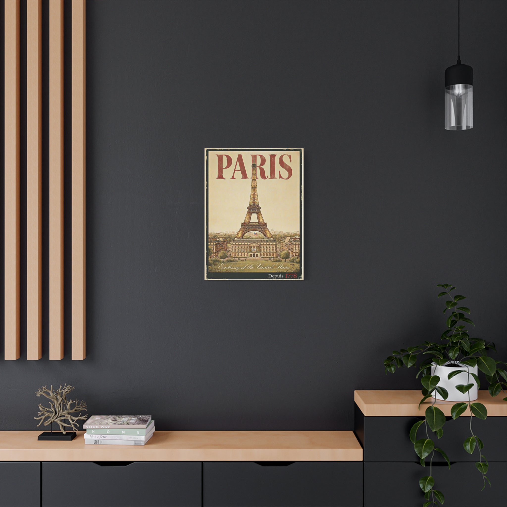 Paris Embassy Wrapped Canvas