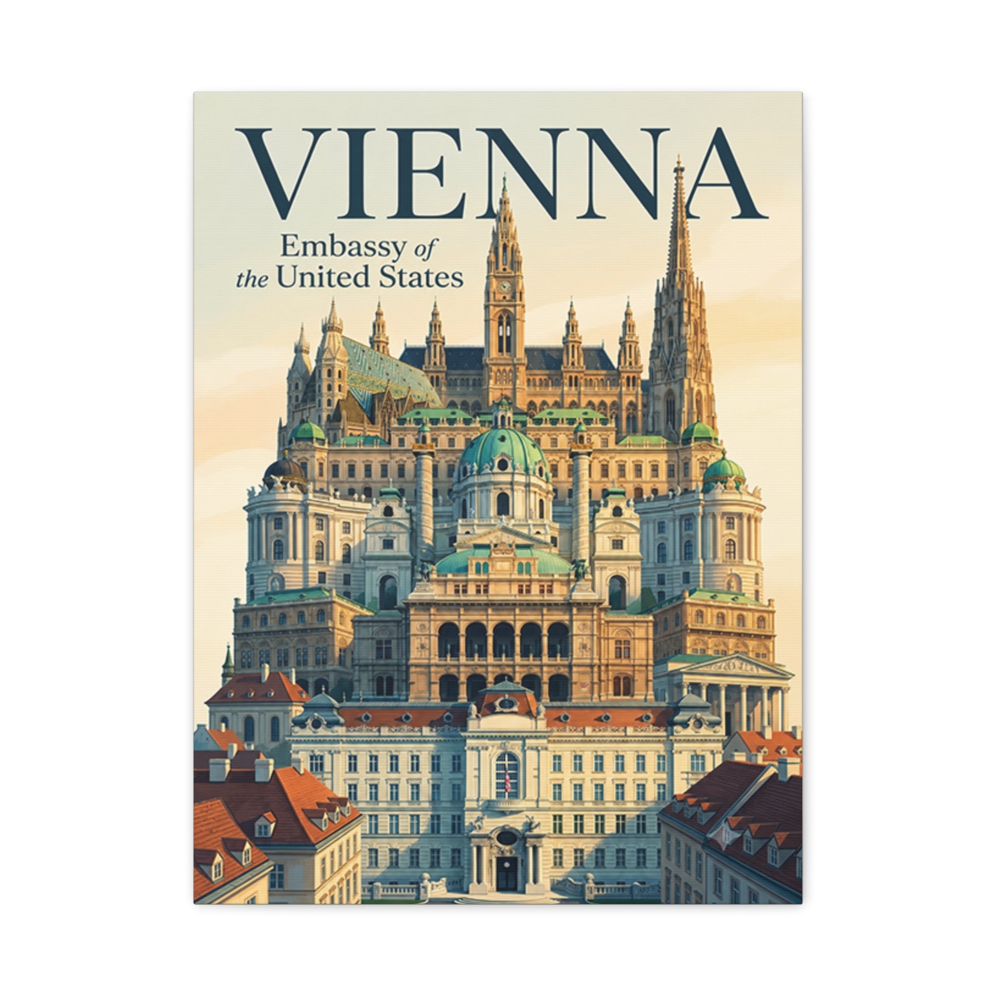 Vienna Embassy Wrapped Canvas