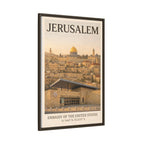 Jerusalem Embassy Wrapped Canvas Framed