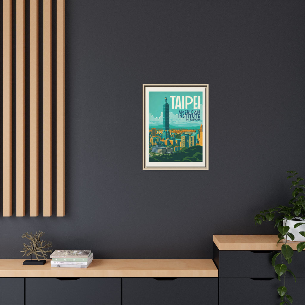 Taipei Embassy Wrapped Canvas Framed