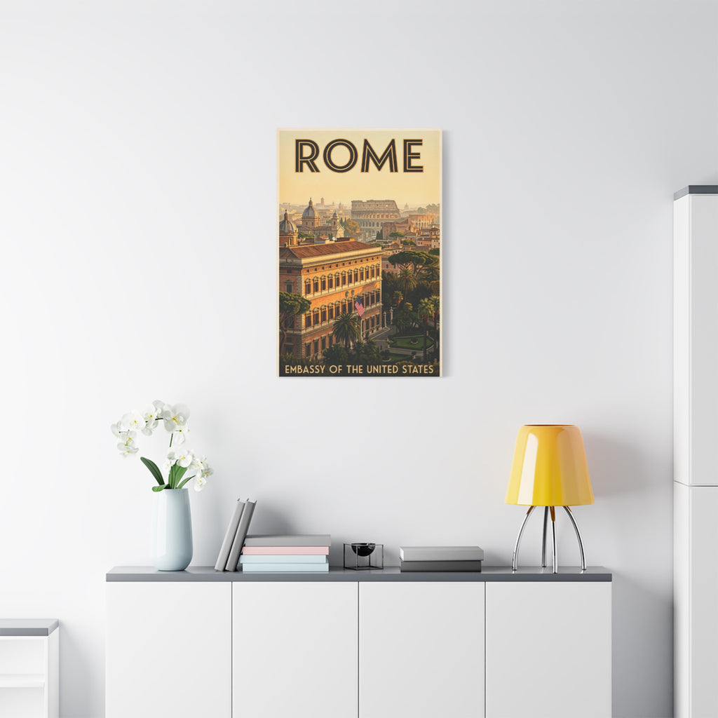 Rome Embassy Wrapped Canvas