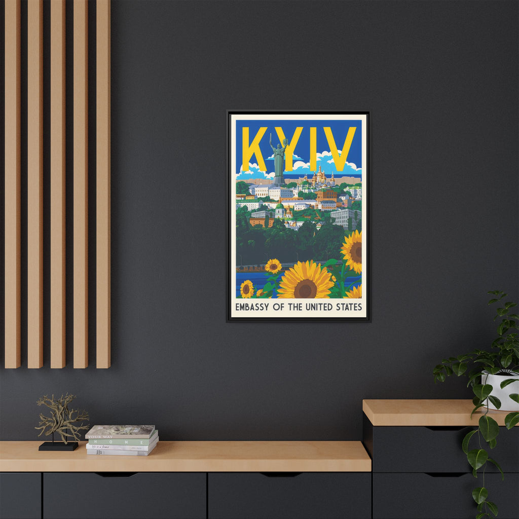 Kyiv Embassy Wrapped Canvas Framed
