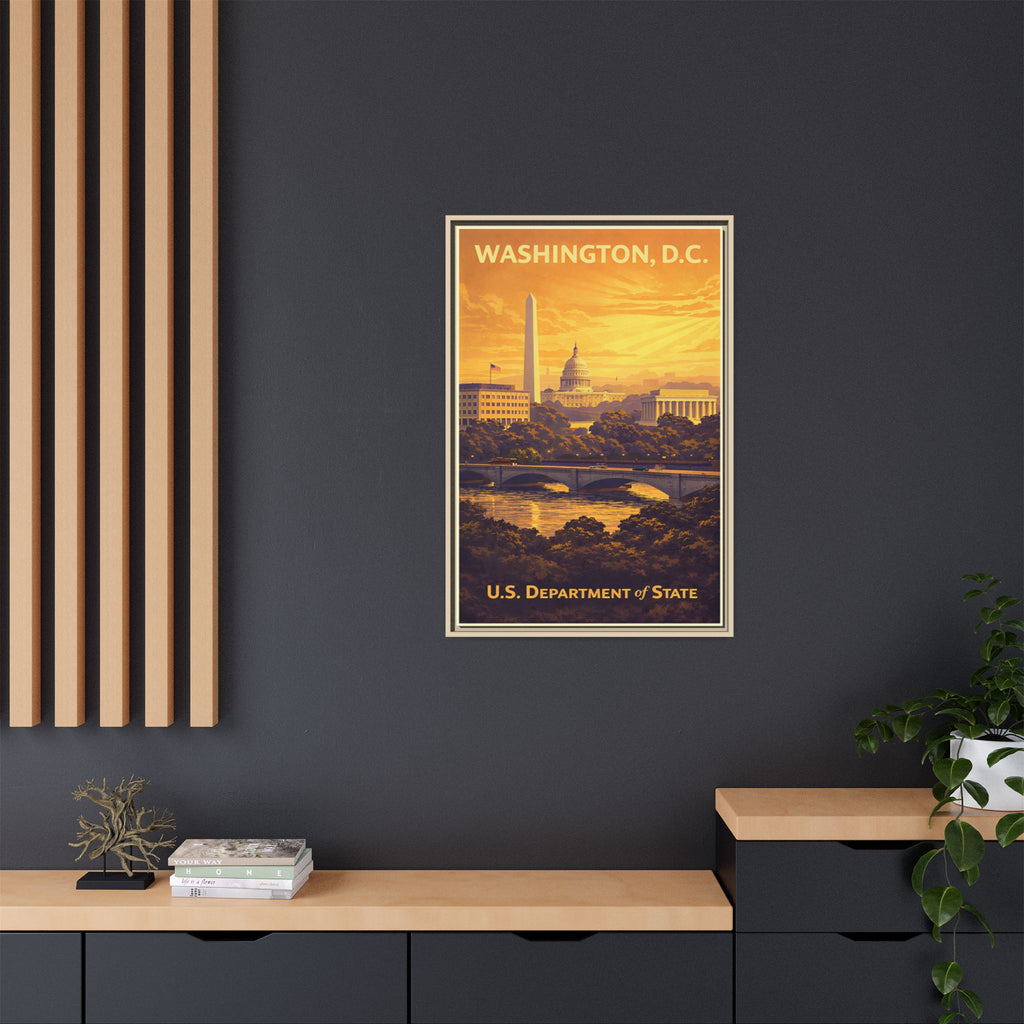 Washington D.C. Department of State Wrapped Canvas Framed