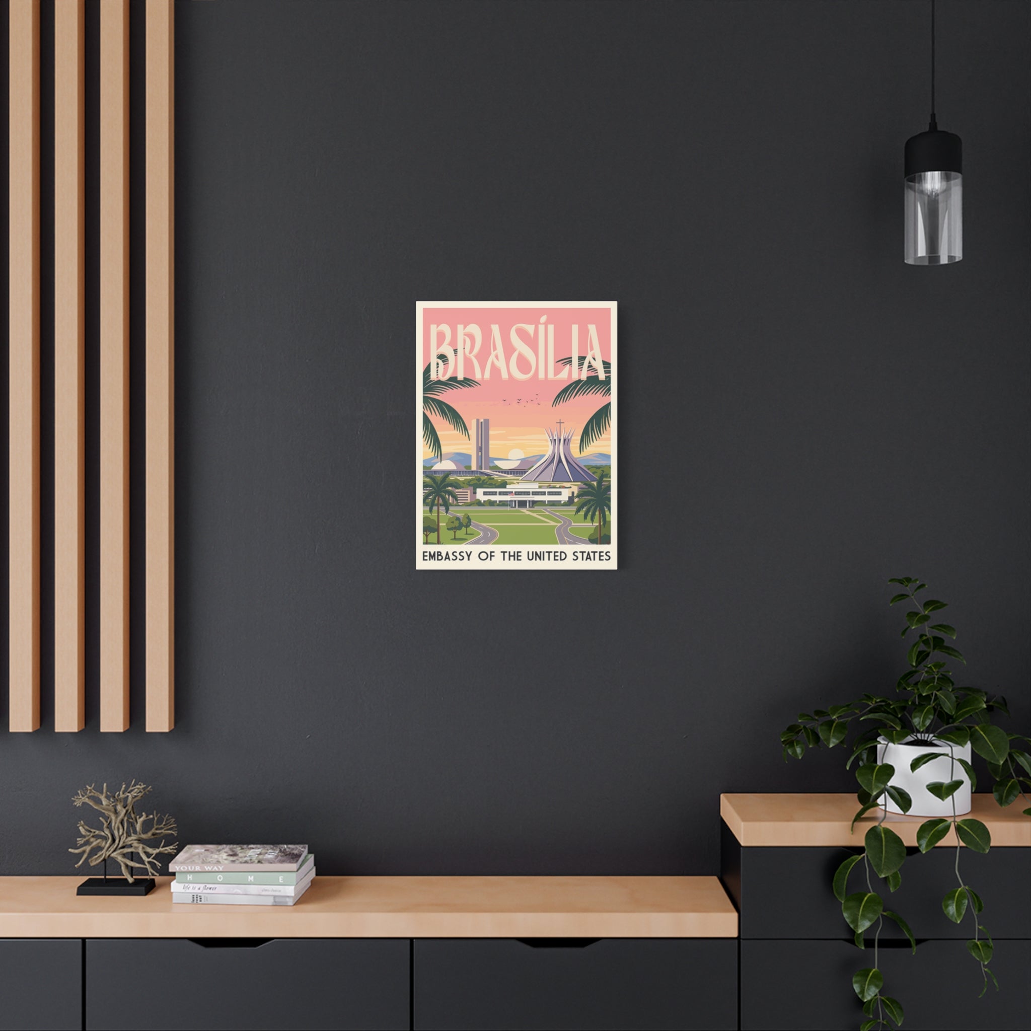 Brasília Embassy Wrapped Canvas