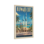 Kuwait City Embassy Wrapped Canvas Framed