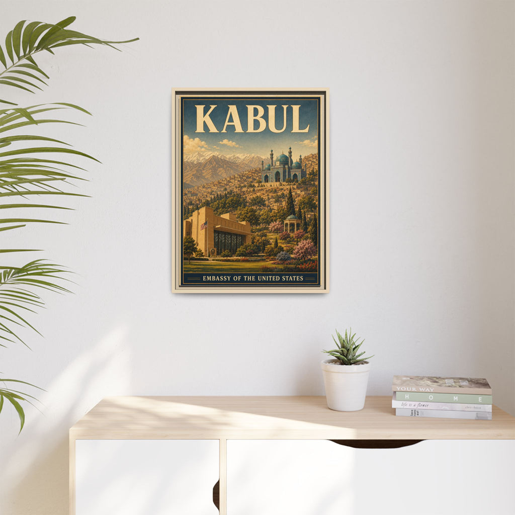 Kabul Embassy Wrapped Canvas Framed