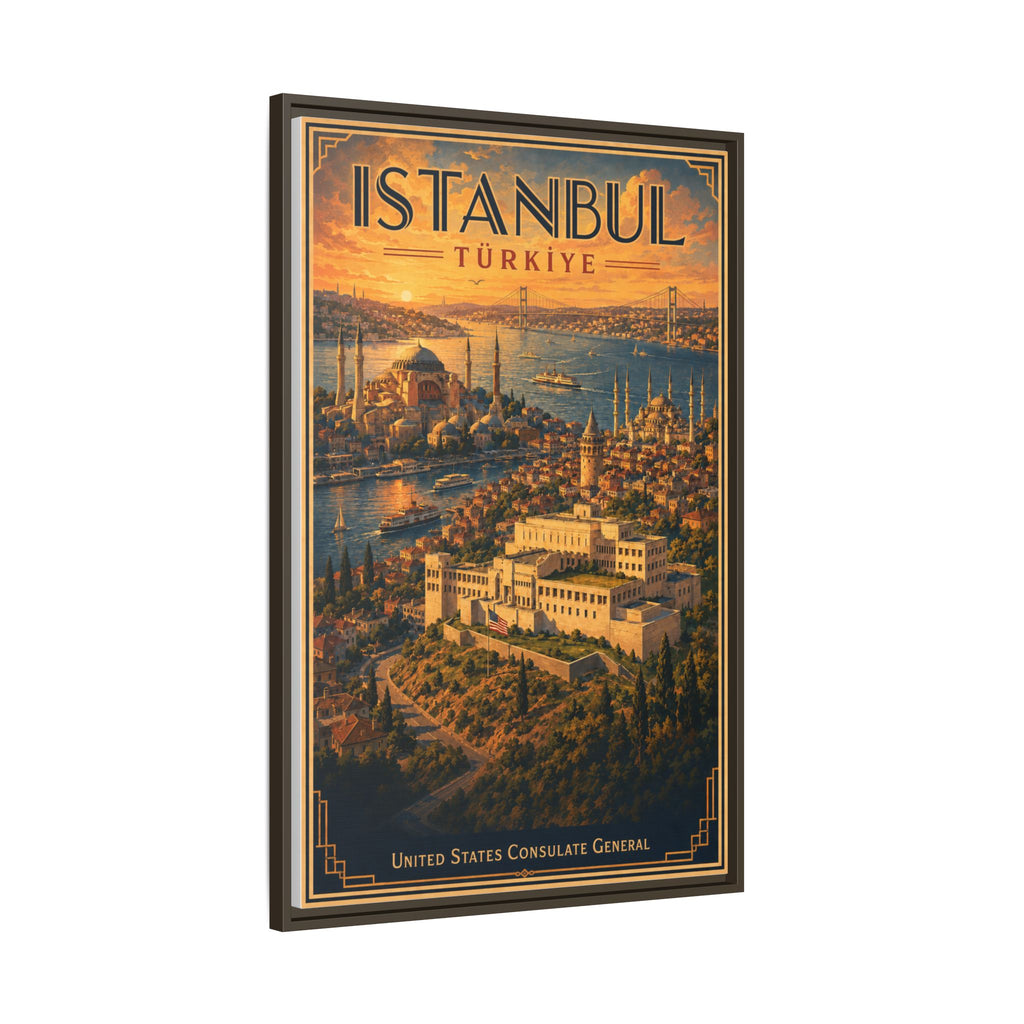 Istanbul Consulate General Wrapped Canvas Framed