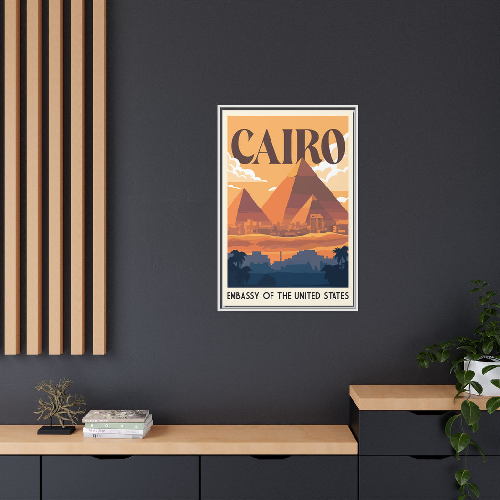 Cairo Embassy Wrapped Canvas Framed
