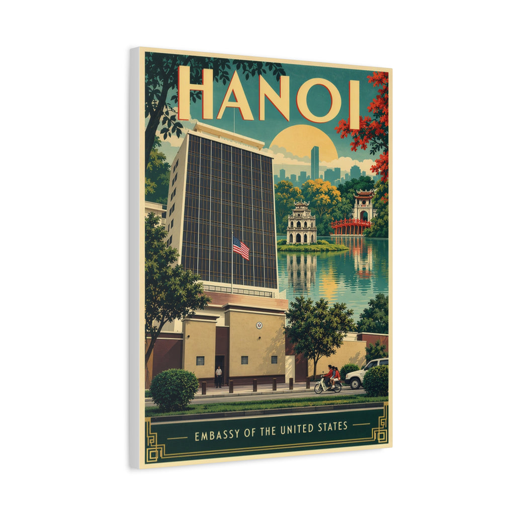 Hanoi Embassy Wrapped Canvas