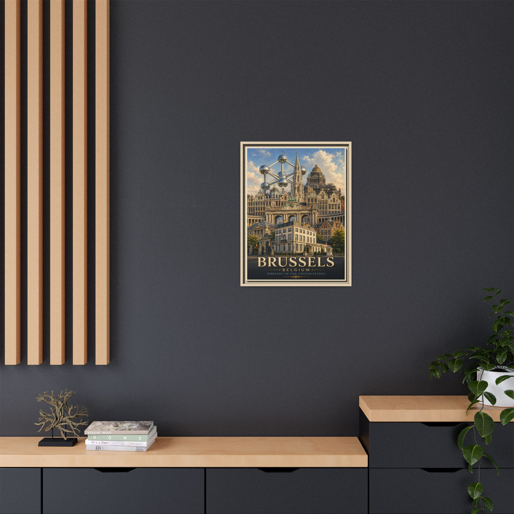 Brussels Embassy Wrapped Canvas Framed