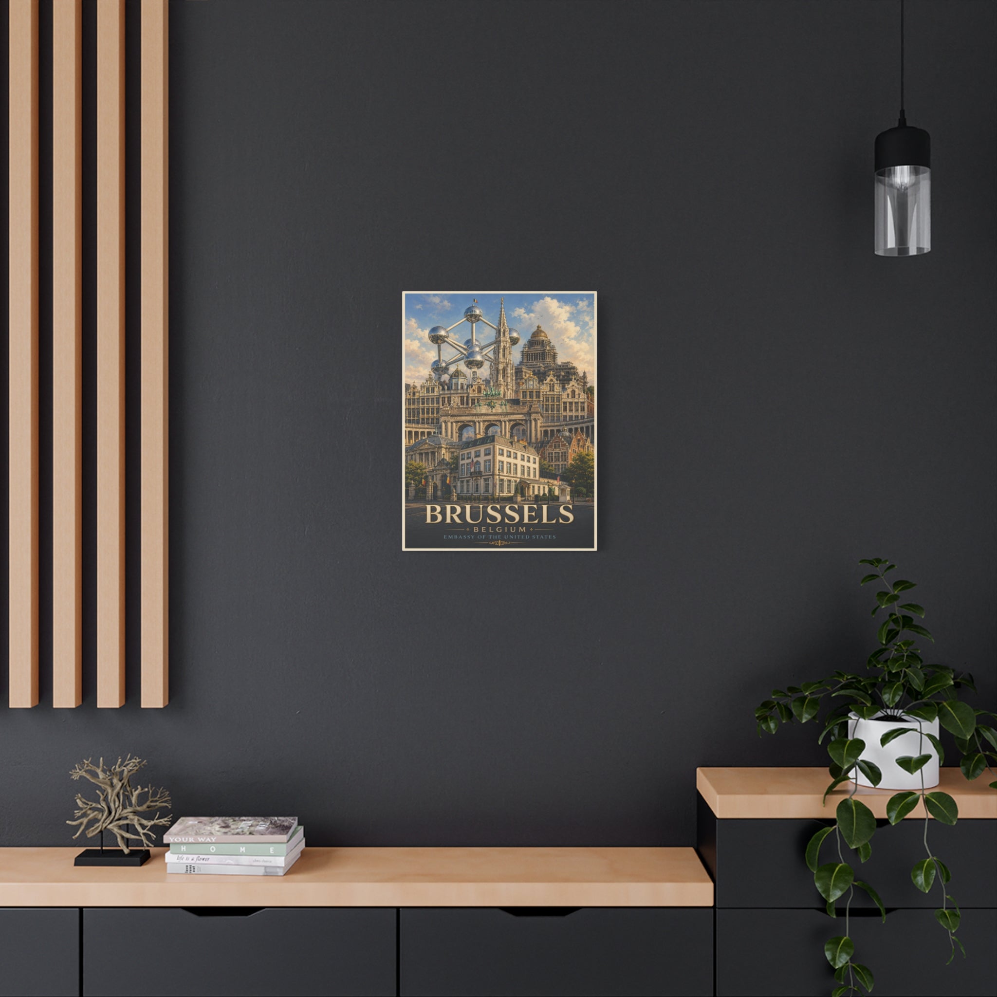 Brussels Embassy Wrapped Canvas
