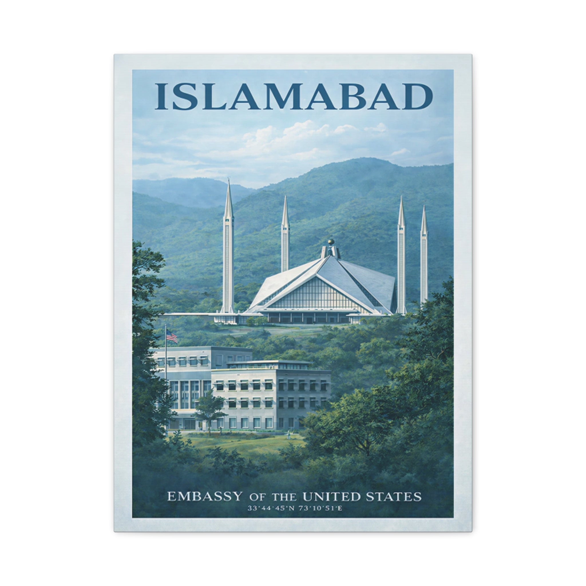 Islamabad Embassy Wrapped Canvas