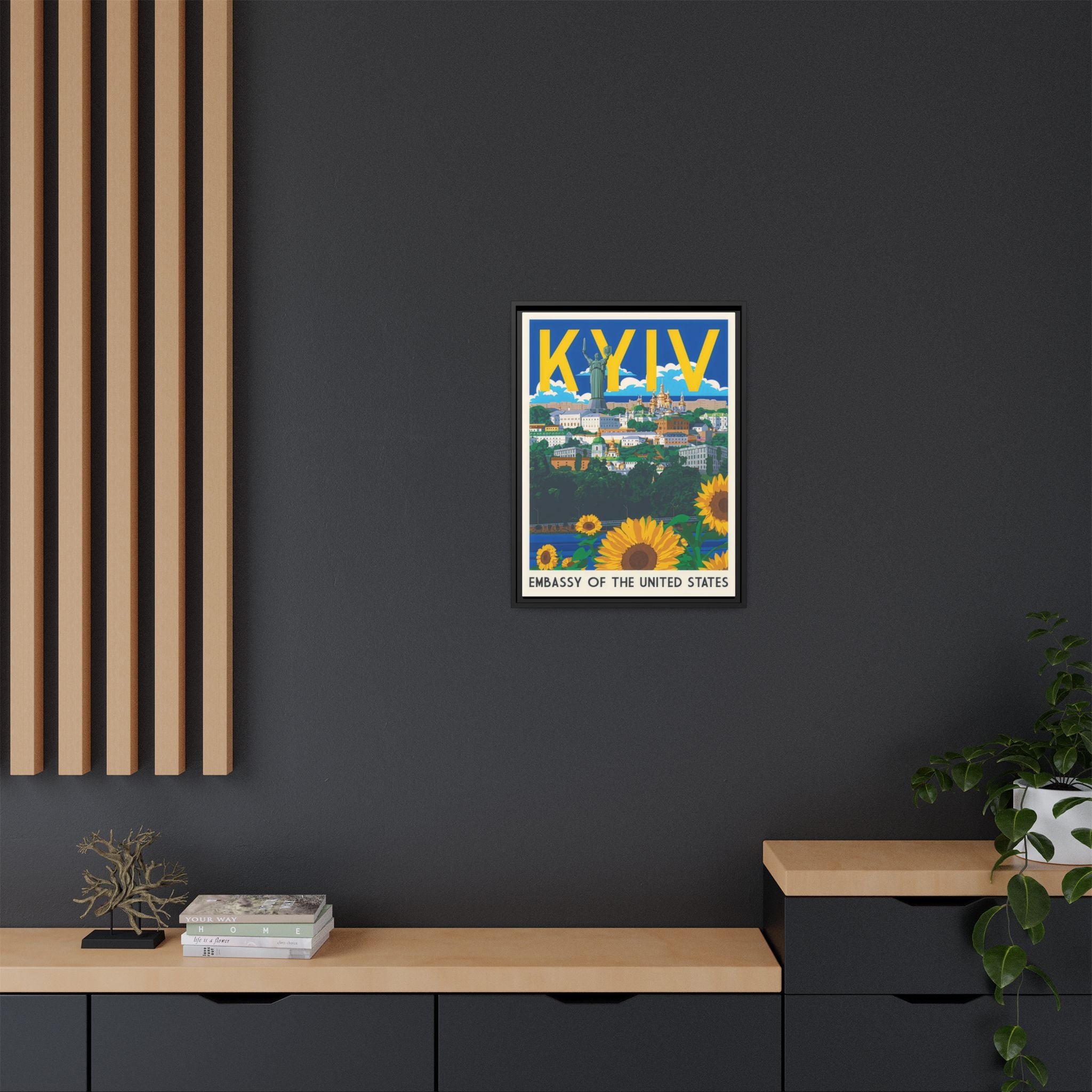 Kyiv Embassy Wrapped Canvas Framed