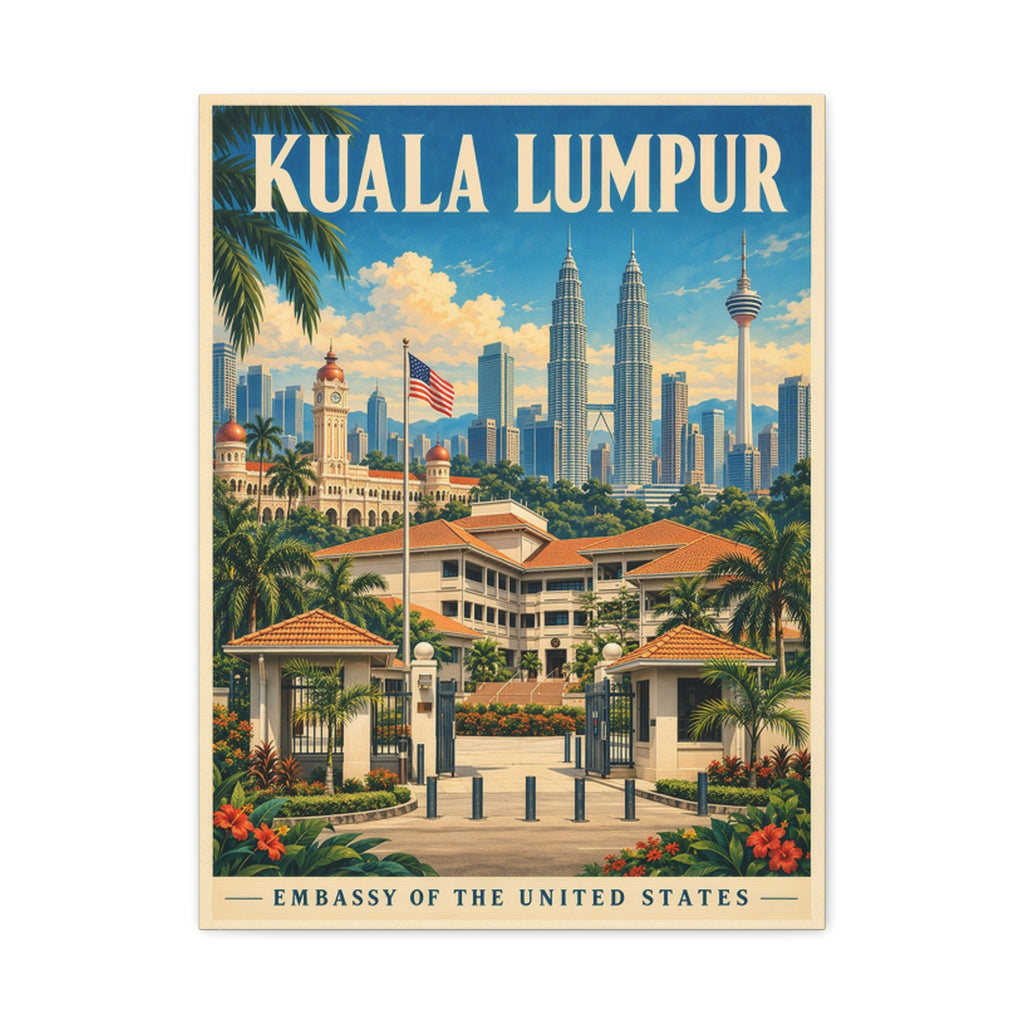 Kuala Lumpur Embassy Wrapped Canvas
