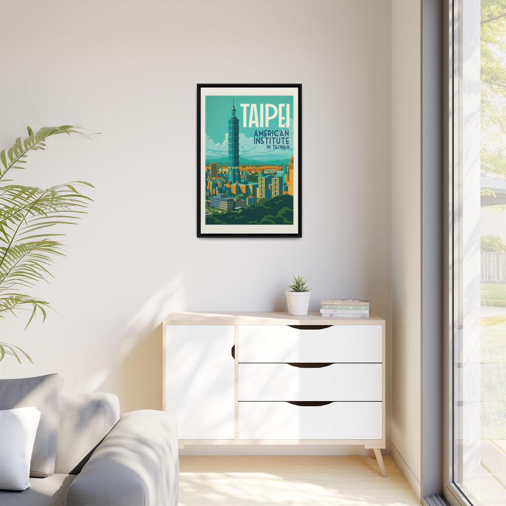 Taipei Embassy Wrapped Canvas Framed