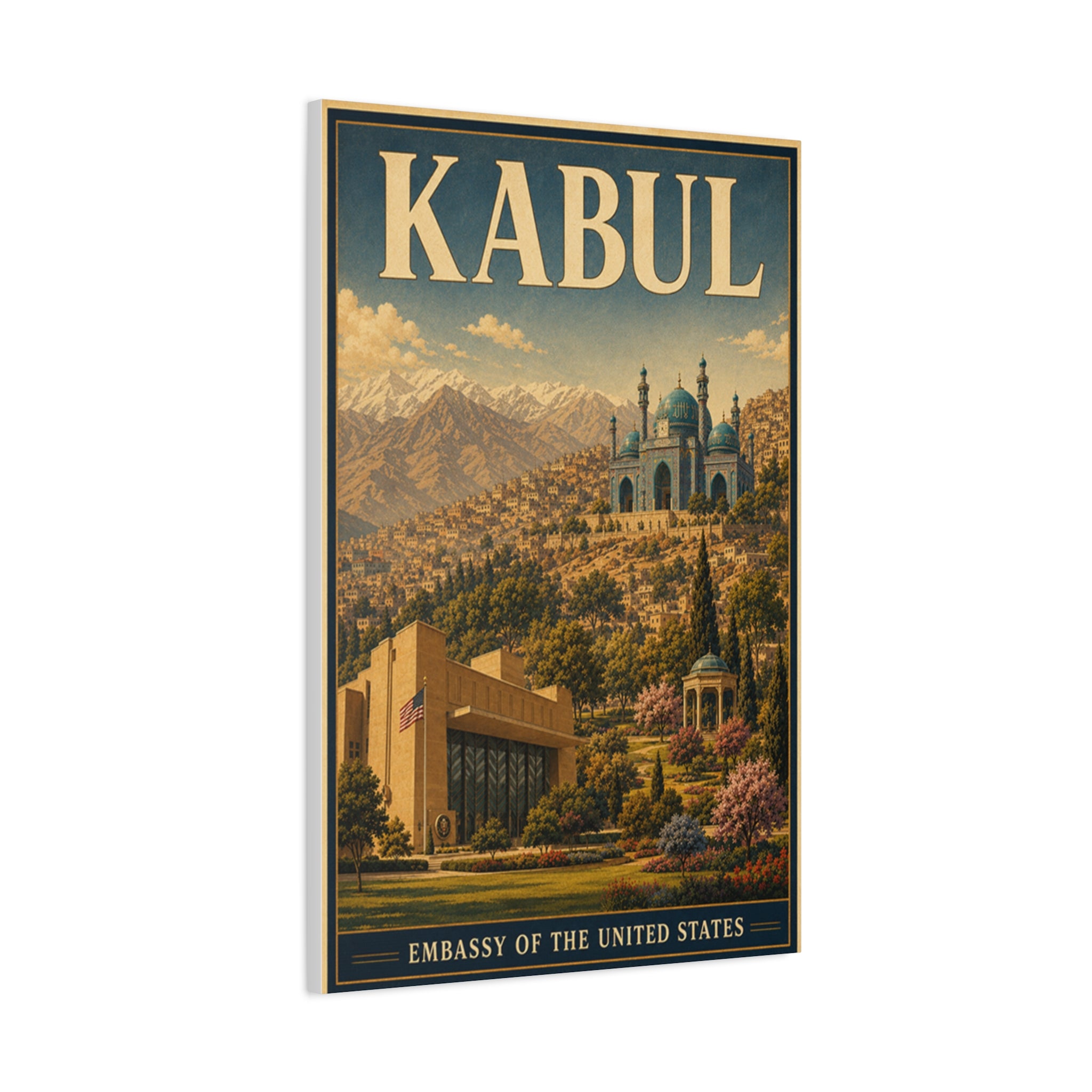 Kabul Embassy Wrapped Canvas