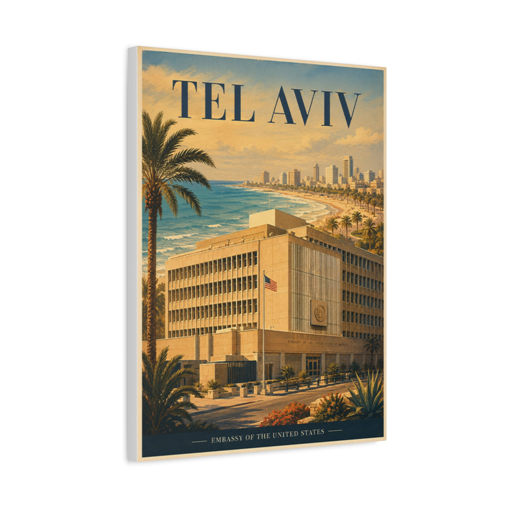 Tel Aviv Embassy Wrapped Canvas