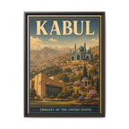 Kabul Embassy Wrapped Canvas Framed