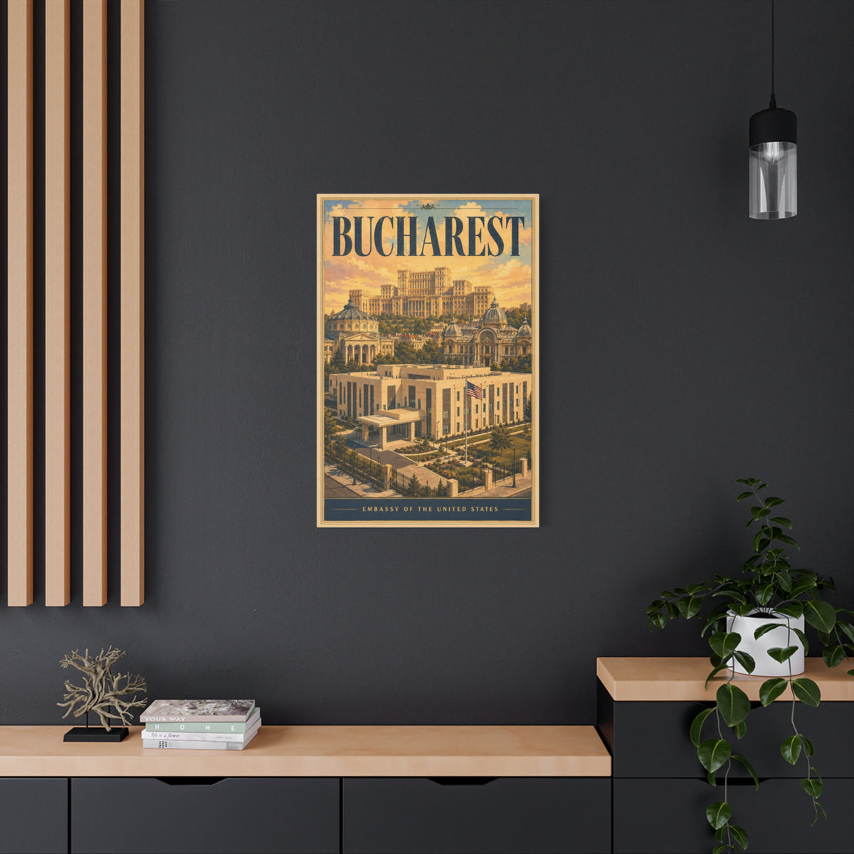 Bucharest Embassy Wrapped Canvas