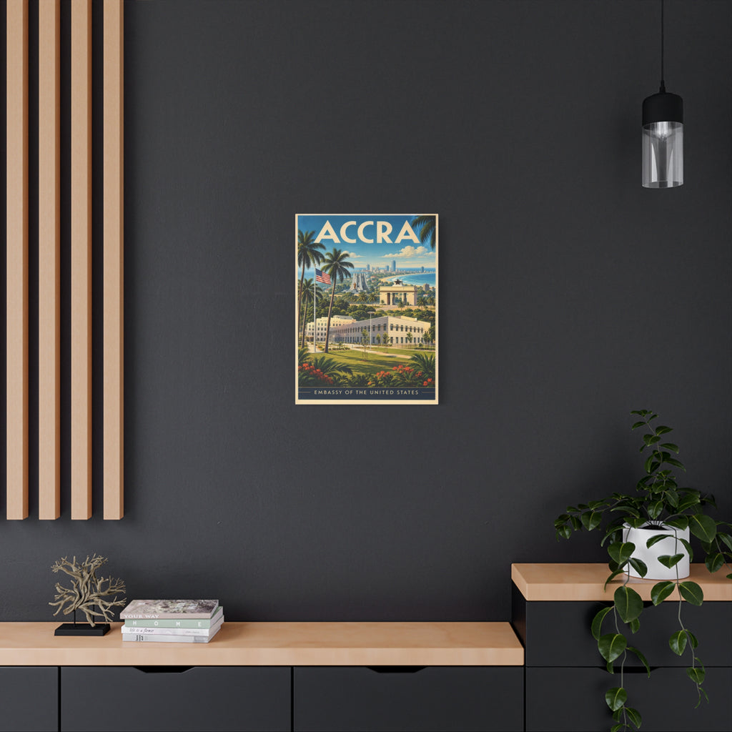 Accra Embassy Wrapped Canvas