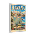 Havana Embassy Wrapped Canvas Framed