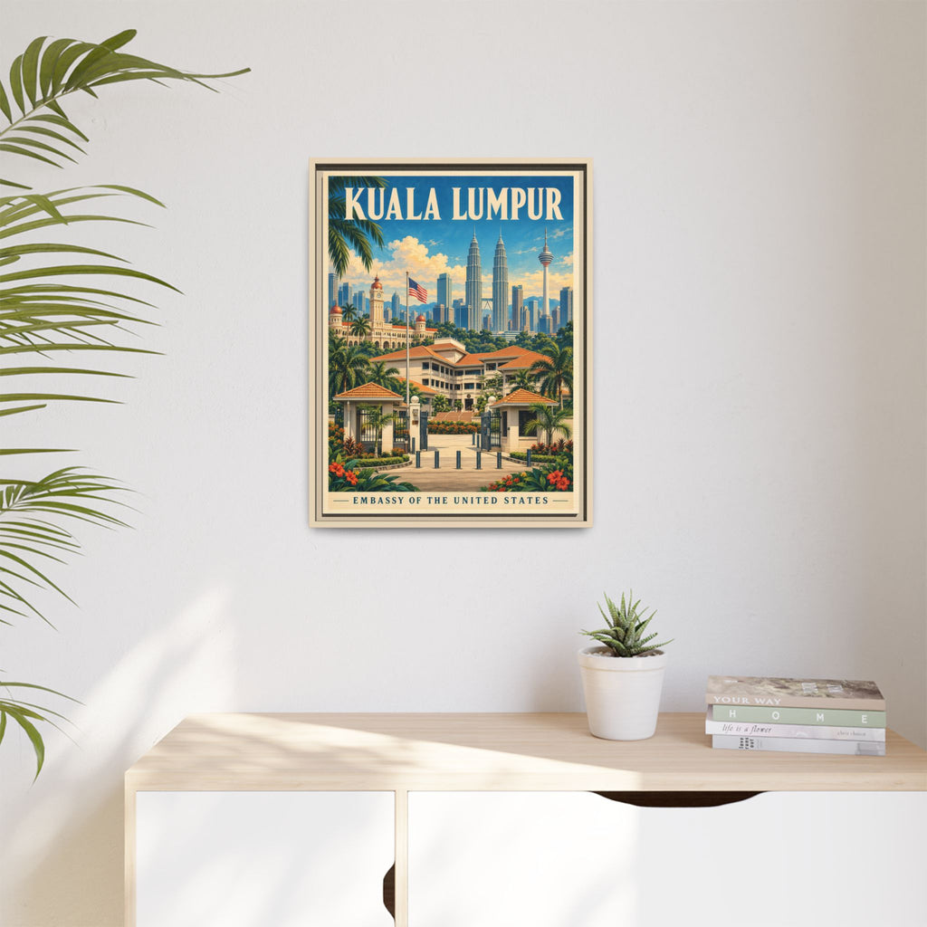 Kuala Lumpur Embassy Wrapped Canvas Framed