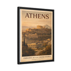 Athens Embassy Wrapped Canvas Framed