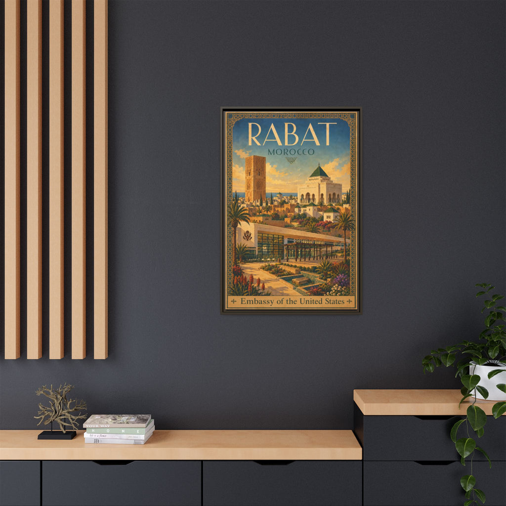 Rabat Embassy Wrapped Canvas Framed