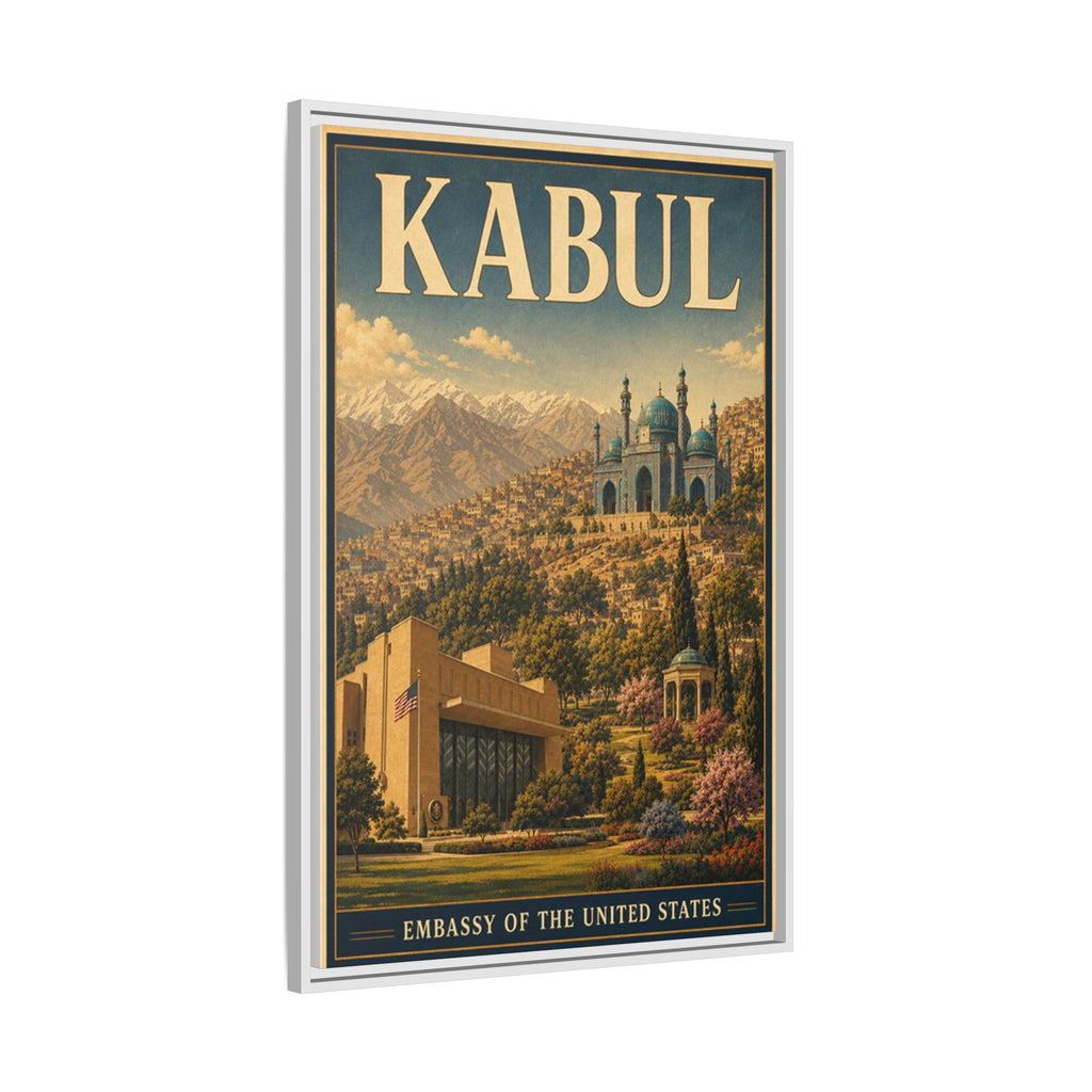 Kabul Embassy Wrapped Canvas Framed