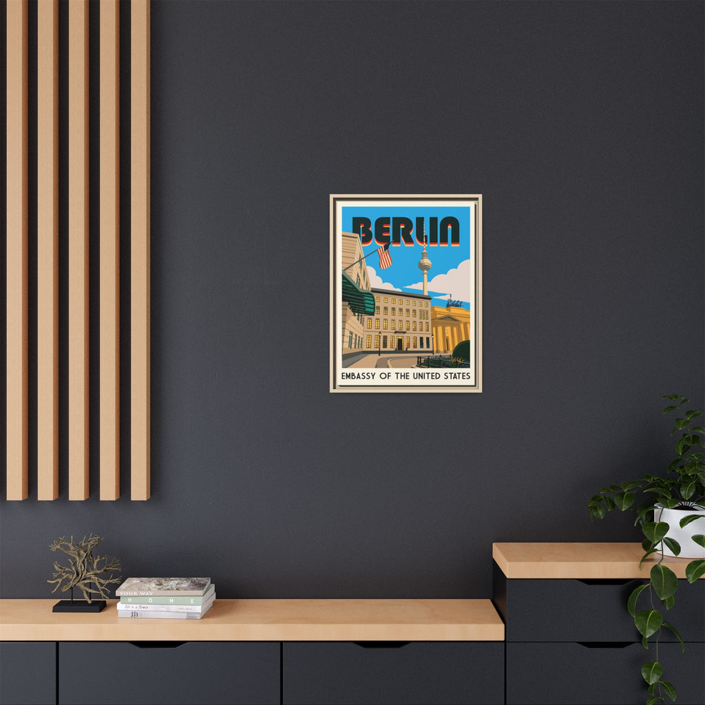 Berlin Embassy Wrapped Canvas Framed