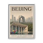 Beijing Embassy Wrapped Canvas Framed