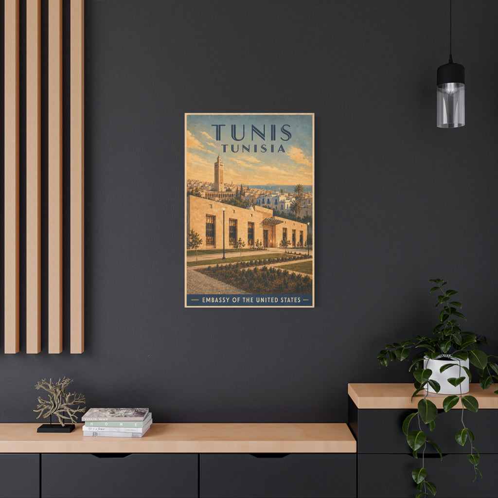 Tunis Embassy Wrapped Canvas