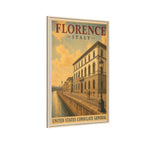 Florence Consulate General Wrapped Canvas Framed