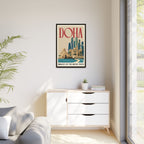 Doha Embassy Wrapped Canvas Framed