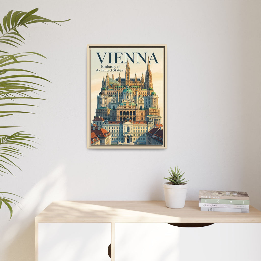 Vienna Embassy Wrapped Canvas Framed